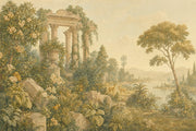 Vintage Landscape Mural Wallpaper Classical Ruins Mediterranean Garden Wall Mural design
