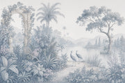 White Background Wallpaper Scenic Landscape Lake Shore Wall Mural design