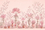 Botanical Garden Wallpaper Floral Branches Classical Urns Removable Wall Decor design
