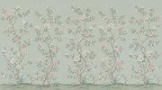 Floral Wallpaper Vintage Green Wall Mural design