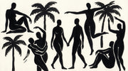 Silhouettes Wallpaper Palm Trees Minimalist Wall Mural design