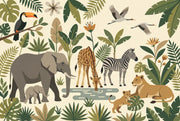 Jungle Animals Wallpaper Tropical Nature Wall Mural design