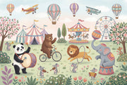 Circus Wallpaper Animals Playful Wall Mural design