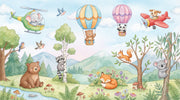 Whimsical Wallpaper Animals Nature Wall Mural design