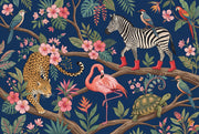 Tropical Animals Wallpaper Vibrant Jungle Wall Mural design
