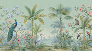 Tropical Wallpaper Animals Green Wall Mural design