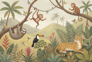 Jungle Wallpaper Animals Tropical Wall Mural design