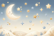 Moon Wallpaper Stars Whimsical Wall Decor design