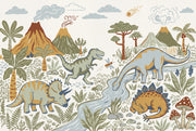 Dinosaurs Wallpaper Prehistoric Volcano Wall Mural design