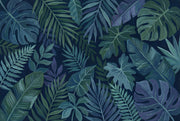 Shades Of Green Wallpaper Tropical Botanical Wall Decor design