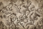 Vintage Wallpaper Cloud Tree Wall Mural design