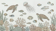 Underwater Wallpaper Turtles Marine Life Wall Mural design