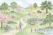 Park Wallpaper Nature Pond Wall Mural design