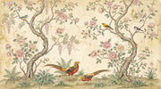 Chinoiserie Inspired Wallpaper Vintage Floral Birds Wall Mural design