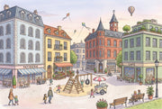 Hot Air Balloon Wallpaper City Square Patisserie Wall Mural design