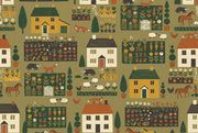 Countryside Wallpaper Farmhouse Folk Art Wall Mural design