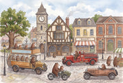 Storybook Village Wallpaper Watercolor Whimsical Wall Mural design