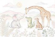 Nursery Wallpaper Pastel Watercolor Wall Mural design