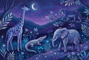 Night Sky Wallpaper Whimsical Animals Constellations Wall Mural design