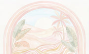 Desert Landscape Wallpaper Pastel Rainbow Arch Removable Wall Decor design