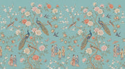 Peacocks Wallpaper Floral Asian Wall Mural design
