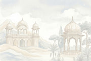 Mughal Architecture Wallpaper Domed Pavilion Palace Arches Wall Mural design