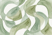 Shades Of Green Wallpaper Watercolor Abstract Wall Mural design