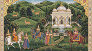 Traditional Landscape Wallpaper Green Vintage Wall Mural design