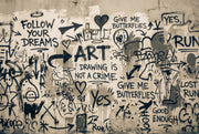 Graffiti Wallpaper Urban Abstract Removable Wall Decor design
