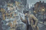 Detective Wallpaper Urban Mystery Wall Mural design