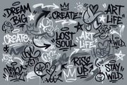 Graffiti Wallpaper Abstract Motivational Wall Mural design