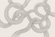 Abstract Loops Wallpaper Interlocking Ribbons Geometric Linework Removable Wall Decor design