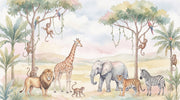 Safari Animals Wallpaper Jungle Nature Wall Mural design