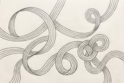Abstract Line Art Wallpaper Looping Ribbons Interlocking Knots Wall Mural design