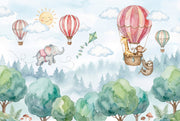 Misty Forest Wallpaper Woodland Removable Nursery Wall Decor design