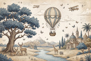 Hot Air Balloon Wallpaper Balloon Ride Removable Sky Travel Wall Decor design