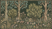 Whimsical Forest Wallpaper Vintage Nature Wall Mural design