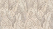 Leaves Wallpaper Beige Modern Wall Mural design