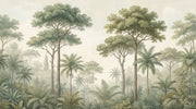Tropical Landscape Wallpaper Vintage Greenery Wall Mural design