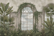 Cloudy Sky Wallpaper Muted Green Removable Wall Decor design
