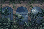 Muted Green Wallpaper Olive Navy Wall Mural design