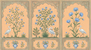 Floral Panels Wallpaper Toile Style Removable White Heron Egret Wall Decor design