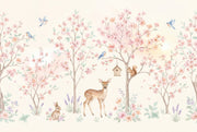 Nursery Mural Wallpaper Pastel Removable Watercolor Wall Decor design