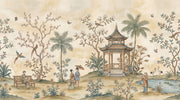 Traditional Landscape Wallpaper Vintage Asian-Inspired Wall Mural design