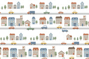 Townscape Wallpaper Bright Playful Removable Wall Decor design