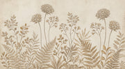 Paper Texture Wallpaper Sepia Botanical Wall Mural design