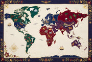 World Map Wallpaper Atlas Removable Travel Wall Decor design