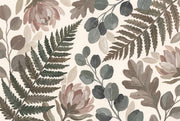 Botanical Wallpaper Floral Hand Painted Removable Wall Decor design