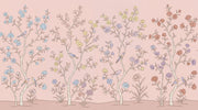 Floral Wallpaper Birds Vintage Wall Mural design