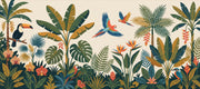 Rainforest Wallpaper Parrots Palm Leaves Wall Mural design